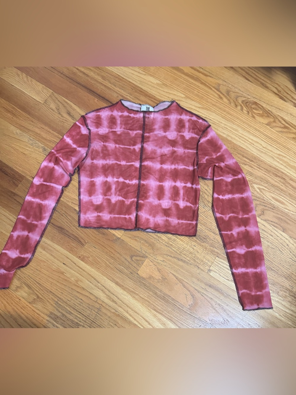 The Ragged Priest Tie Dye Mesh Crop Top